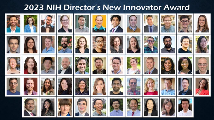 Collage of photos of all the 2023 NIH Director's New Innovator Awardees