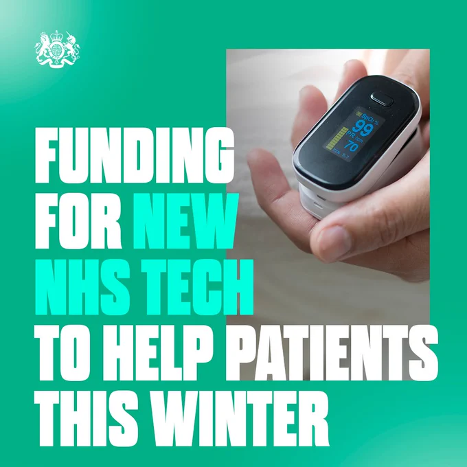 Funding for new NHS tech to help patients this winter