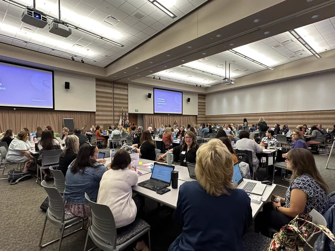 17 district teams are collaborating to plan great supports for their students. Over 150 outstanding educators in this room!