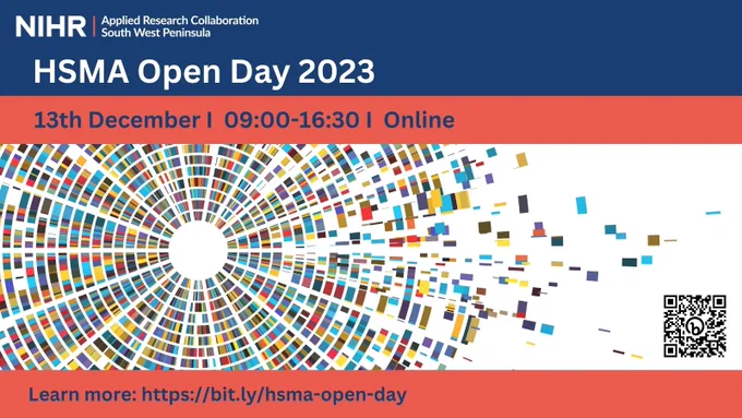 HSMA Open Day 2023. 13 December 09:00-16:30 Online. Learn more: http://bit.ly/hsma-open-day