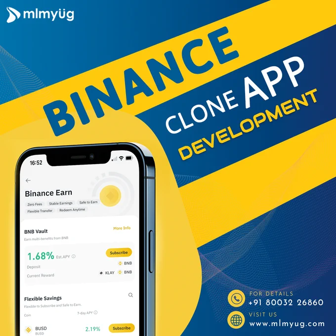 Unlock the Power of Crypto with our Binance Clone App Development! 🚀💱 Explore endless possibilities in the world of cryptocurrency with mlmyug.com. 💼🌐 #BinanceClone #CryptoAppDevelopment #MLMYUG