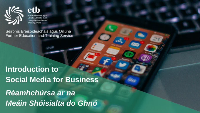 Image of a phone and laptop with ext overlay with course name. 