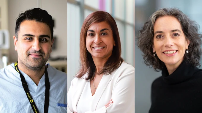 Headshot photos of Drs. Mypinder Sekhon, Shelina Babul and Silke Appel-Cresswell.