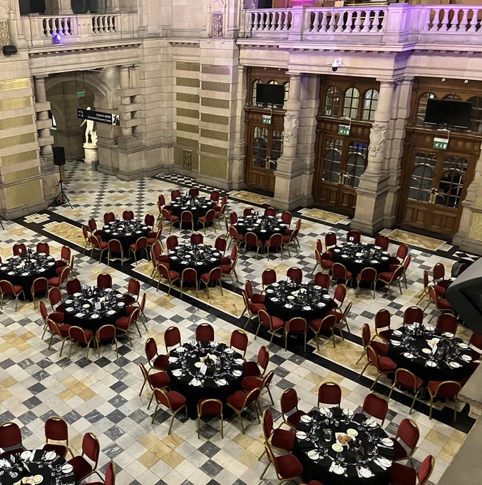 ECOC 2023 conference dinner at the Kelvingrove Museum