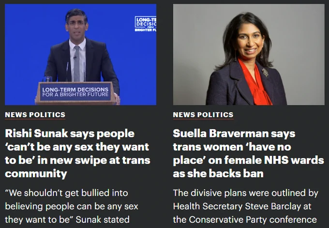 today's news articles on transphobic idiocy from the uk government