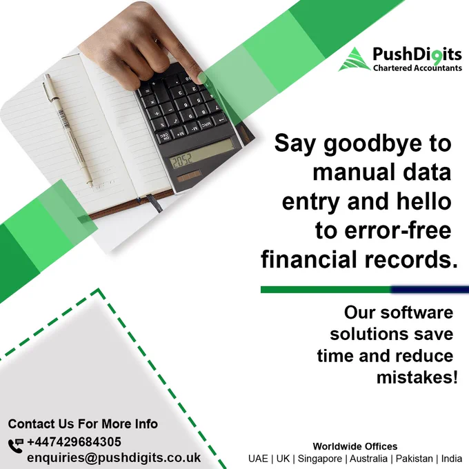 accounting software, financial records, reduce mistakes, error-free data, accounting services in UK
