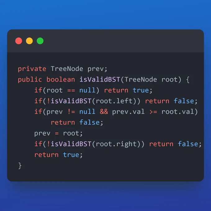 Validate Binary Search Tree using Inorder Traversal