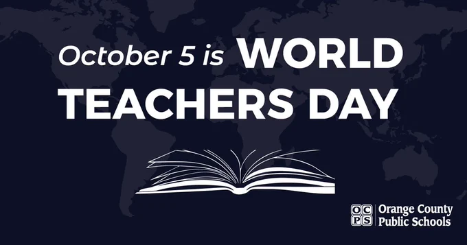 Oct. 5 is World Teachers Day.