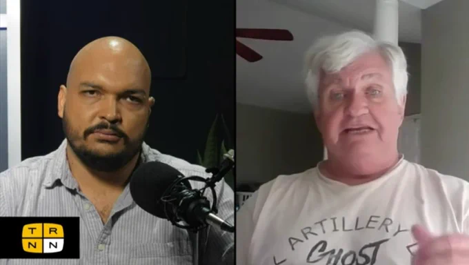 Screenshot of TRNN livestream with Max (left) speaking with Jeff Kurtz (right) 