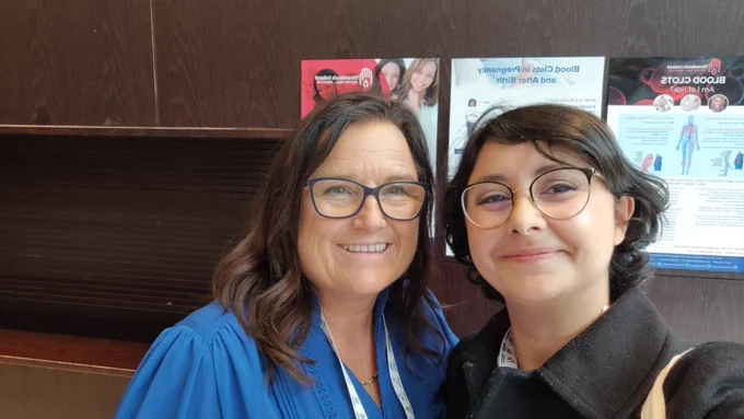 A picture of Ann Marie O'Neil and Elisa Belmonte