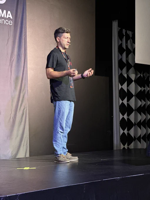 Grigory on stage.