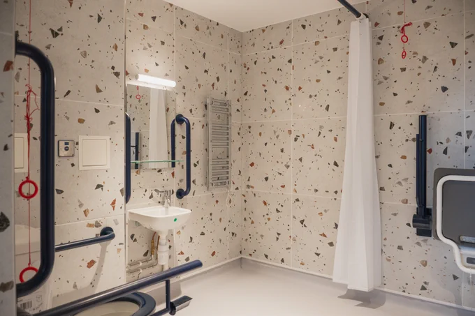 Accessible shower room at St Catharine's College
