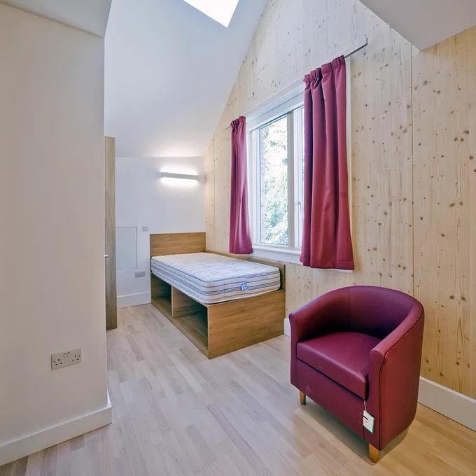 New student bedroom at St Catharine's College