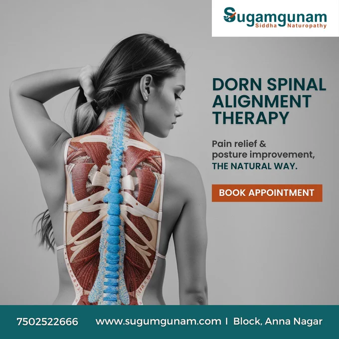 ✅Align for a Better Life with the Dorn Method. Our Dorn Spinal Alignment Experts offer natural pain relief and posture improvement. Restore balance naturally and find your pain solution. Contact us today to learn more!

👉𝐒𝐮𝐠𝐚𝐦 𝐠𝐮𝐧𝐚𝐦 𝐇𝐞𝐚𝐥𝐭𝐡 𝐂𝐚𝐫𝐞 𝐂𝐞𝐧𝐭𝐞𝐫

✔️𝐁𝐨𝐨𝐤 𝐀𝐩𝐩𝐨𝐢𝐧𝐭𝐦𝐞𝐧𝐭 https://www.sugamgunam.com/appointment/apio/
📞 𝐂𝐚𝐥𝐥 𝐮𝐬 𝐭𝐨𝐝𝐚𝐲 at 7502522666
✔️𝐕𝐢𝐬𝐢𝐭 𝐔𝐬 - https://maps.app.goo.gl/YkoKwVAV1Rvgo5Cx9

#sugamgunam #spinalalignment #spinetreatment #spine #treatment   #chiropractictherapy  #chronicpainrelief #chronicpain #cahiropractic #chiropracticcare #chronicpain #paintreatment #bodyalignment #Bonecare #Spinecare  #chiropractictreatment  #naturaltreatment #paintherapy #hospital #therapy #yoga #naturopathy #Siddha #ayurveda  #homeopathy #naturalmedicine #healthcare #annanagar #naturopathytreatment #healthcenter #chennai