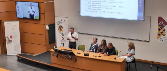 Symposium " l'apprentissage de la lecture à l'école primaire : du décodage à  la compréhension" Alain Desrochers, Monique Sénéchal, Marie-Catherine St-Pierre, Johannes Ziegler, Nathalie Chapleau