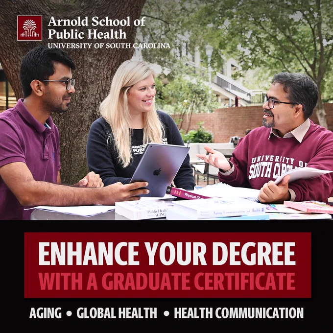 Enhance Your Degree With a Graduate Certificate
Aging  /  Global Health  /  Health Communication 