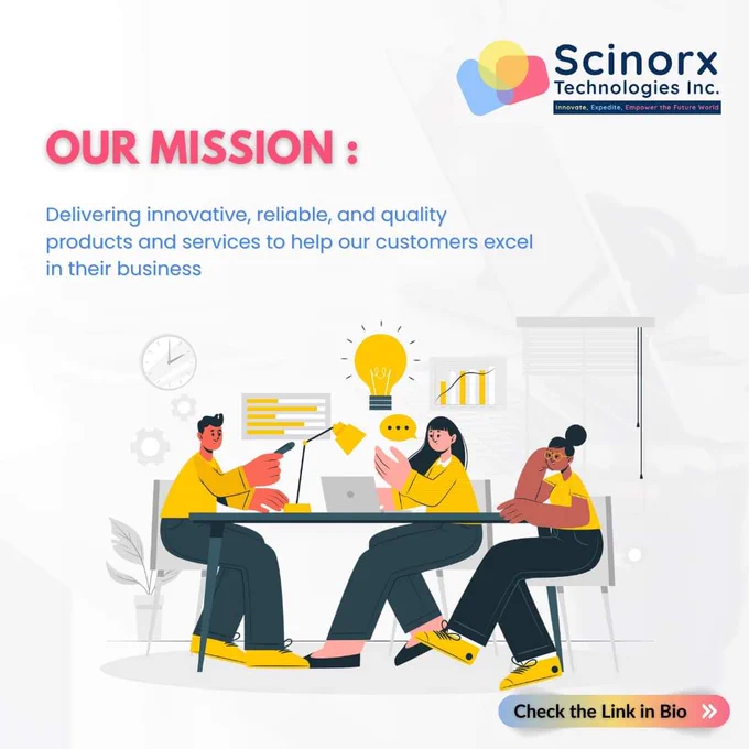 "🚀 Our Mission: Elevate Your Success 🌟

At ScinoRx Technologies, we're on a relentless mission to deliver innovation, reliability, and unwavering quality in everything we create. Our goal? To empower our clients to not just succeed, but to soar in their businesses.

From groundbreaking web solutions to cutting-edge apps, we're here to be your digital partner in progress. Let's build a future of excellence together! 💼
.
.
.
.
.
.
.
#WebDevelopment #AppDevelopment #Programming #SoftwareEngineering #CodeIsArt
#FrontEndDevelopment #BackEndDevelopment #UIUXDesign #DevOps #MobileDevelopment
#WebAppDevelopment #ResponsiveDesign #CodeQuality #TechInnovation #ProgrammingLanguages #YourBrandName #CustomDevelopment #TechExperts #InnovationAtYourBrand #ClientSuccessStories #CodeSnippet #AppDemo #TechWorkspace #AlgorithmDesign #WebsiteLaunch #ITIndustry #TechTrends #DigitalEconomy #CyberSecurity #WebAccessibility