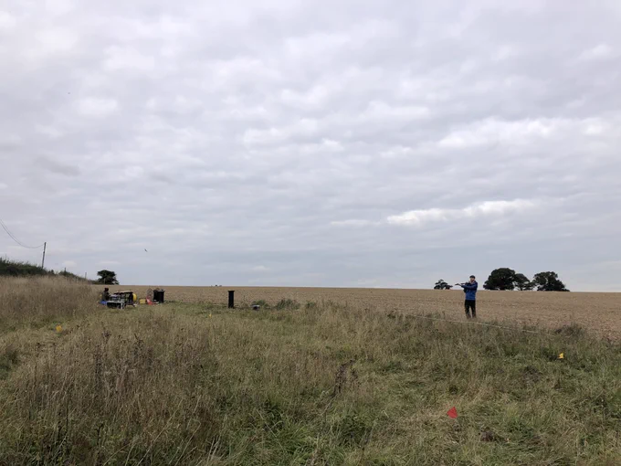 A view across our seismic survey at a groundwater monitoring site.