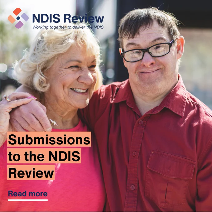 Image of mother and son highlighting Submissions to the NDIS Review.