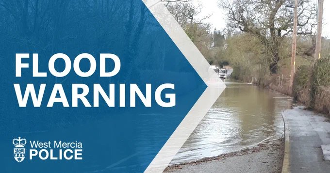 A flooded road