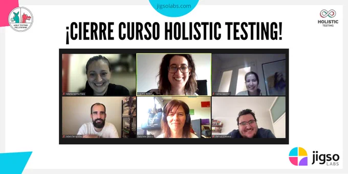 ¡Foto de cierre de una nueva edición del curso Holistic #Testing: estrategias para equipos ágiles impartido por Claudia Badell!