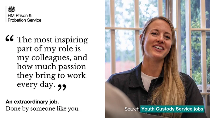 Photo of Jordan smiling with quote 'The most inspiring part of my role is my colleagues, and  how much passion they bring to work every day.'