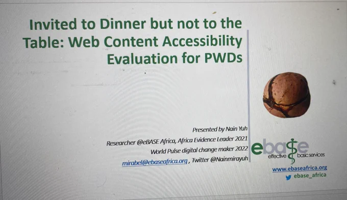 Title page for Nain MiraYuh’s presentation at the what works Global submit in Ottawa 2023