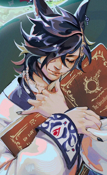 The second image is a close-up of the miqo'te from the previous image. To better display the detailing in his expression and hair.