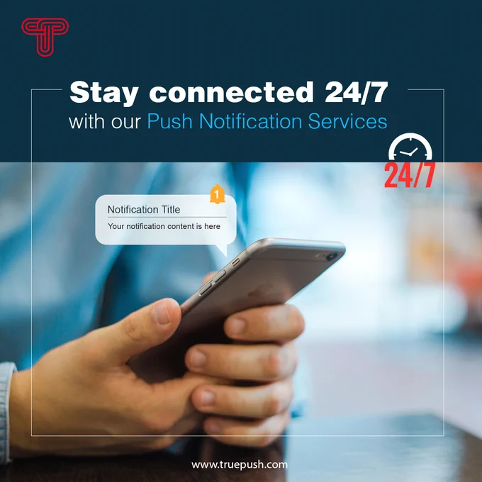 Stay connected 24/7 with our push notification services. 