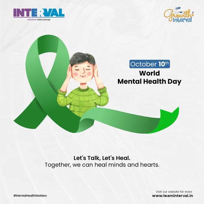 World Mental Health Day| October 10| Team interval-Online Individual Tuition Concept