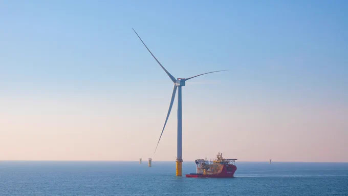 GE Vernova's Haliade-X offshore wind turbine at Dogger Bank wind farm in the UK