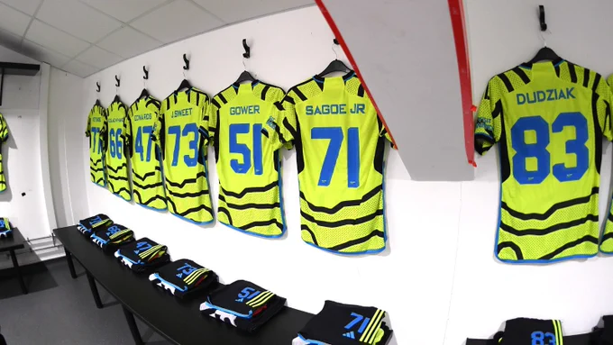 Arsenal U21 changing room