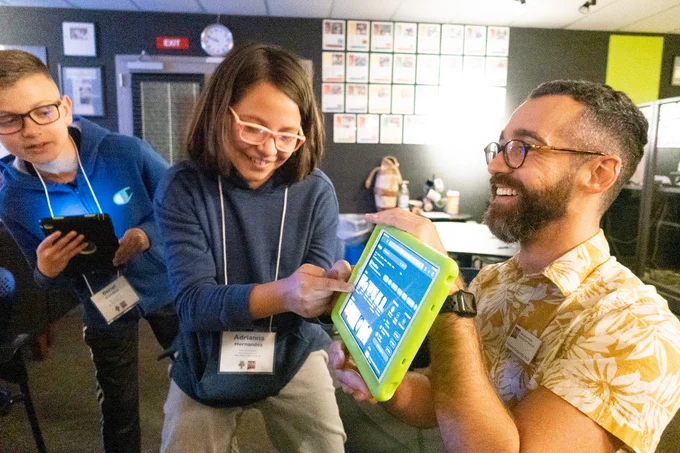 Postdoctoral researcher working with youth in the Learning Games Lab
