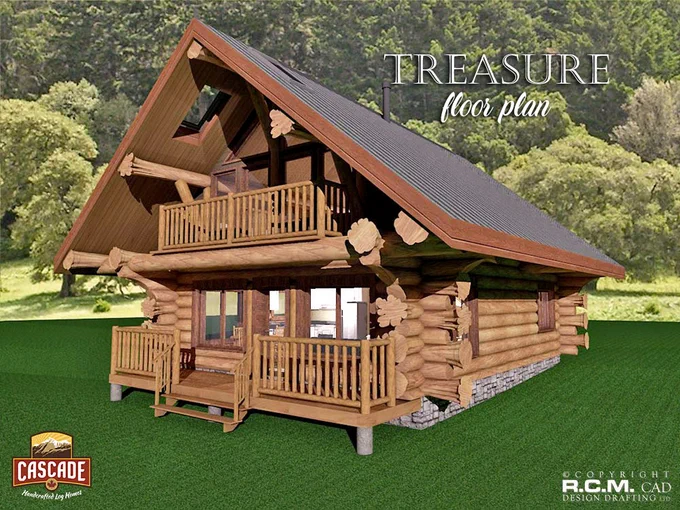 Our floorplan of the week is "The 964 Treasure"

1st Floor Plan – 747 Sq. Ft. – Welcome guests to your rustic cabin under a beautiful covered front deck, into an open floor plan. Great room, dining, kitchen, bathroom, laundry room and guest bedroom.
2ndt Floor Plan – 217 Sq. Ft. – A large loft Master bedroom with a catwalk open to below.😍

Design: RCM Cad Design 

#logcabin #loghouse #cabinliving  #logcabindesign #logcabinfloorplans #cabindesign #architecture #cabin #loghomedesign #cabininthewoods #woodenhouse #loghomes  #cabinlove #cabinlife #cabinstyle #loghomeliving #logcabins #wood #chalets #cabinvibes🏕️
