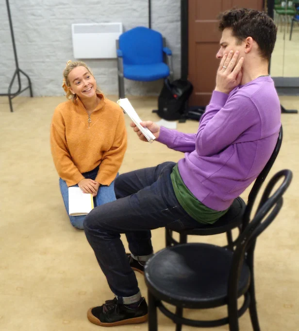 Two actors in rehearsal for Lemons Lemons Lemons Lemons Lemons at the LBT 18-21 October.