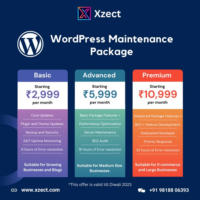 WordPress Maintenance Package by Xzect
