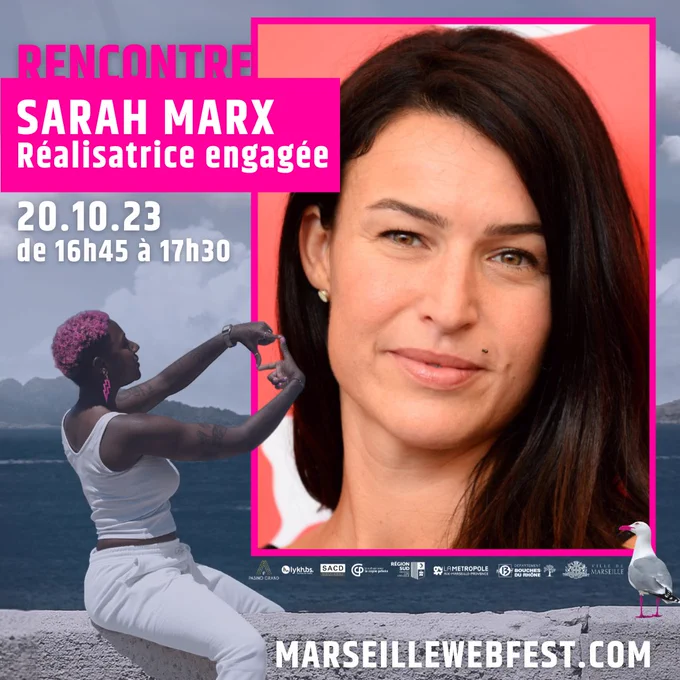 📢  Ne manquez pas notre rencontre exclusive avec Sarah Marx, présidente du Jury et réalisatrice engagée !
🕓 Quand ? 20.10.2023 de 16h45 à 17h30
 📍 Lieu ? @artplexe  - #Marseille 
🔗 Inscription :  https://bit.ly/mwf2023-programme