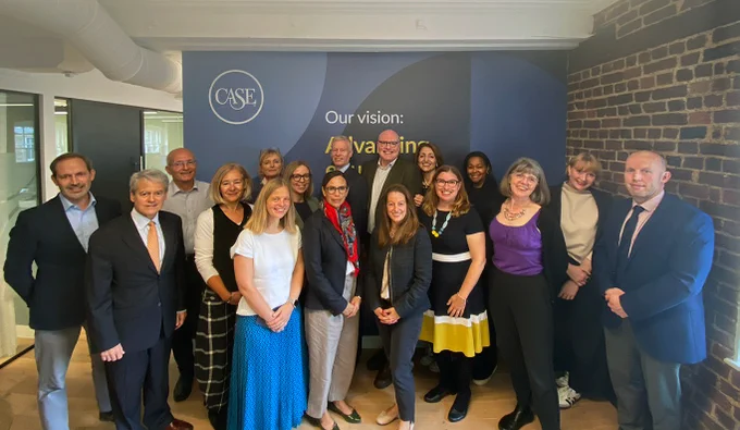 Members from the CASE Council for Europe at the CASE Europe office in London on 11 October 2023.