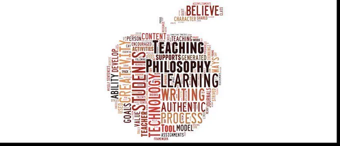 Word cloud in the shape of an apple