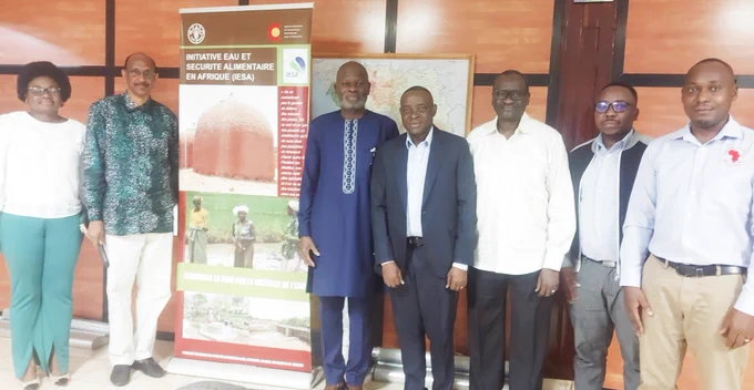 Country Representative at FAO (Dr. Gualbert Gbehounou,  3rd From Left)