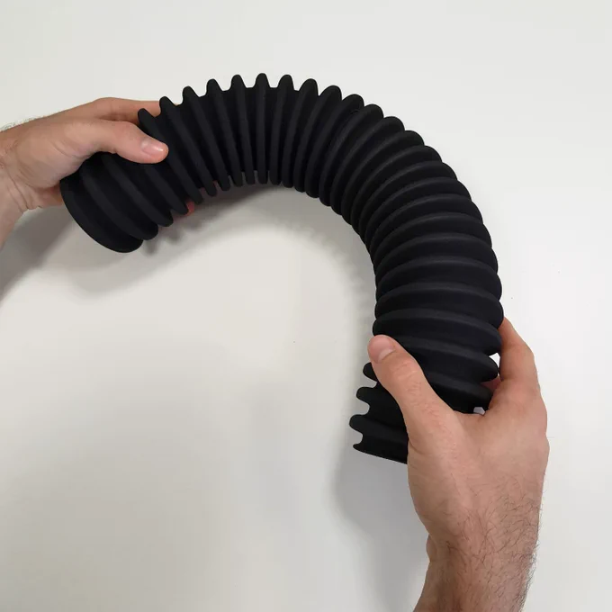Industrial pipe in Windform TPU, black sealing finished