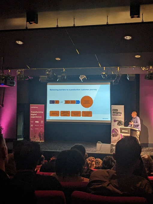 Alan on stage at Interact London