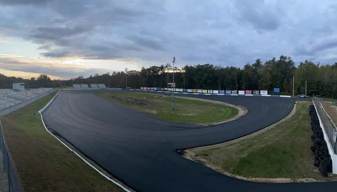 An image of Monadnock Speedway in Winchester, NH following a recent repave.