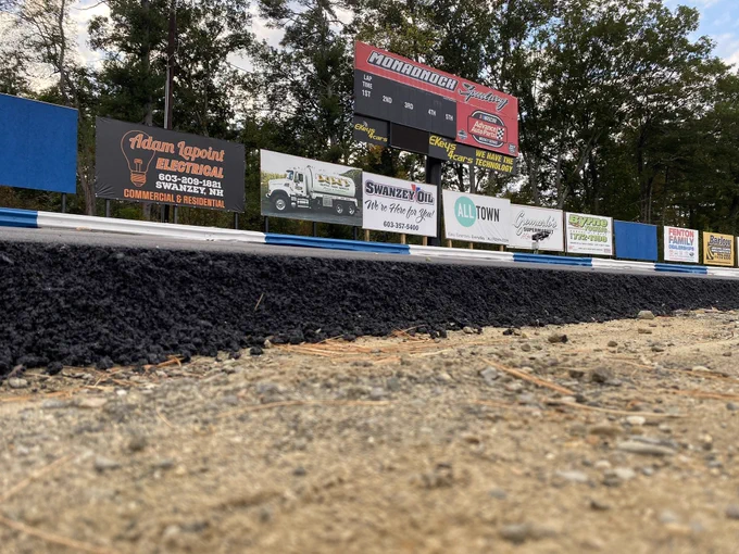 An image of Monadnock Speedway in Winchester, NH during a recent repave.