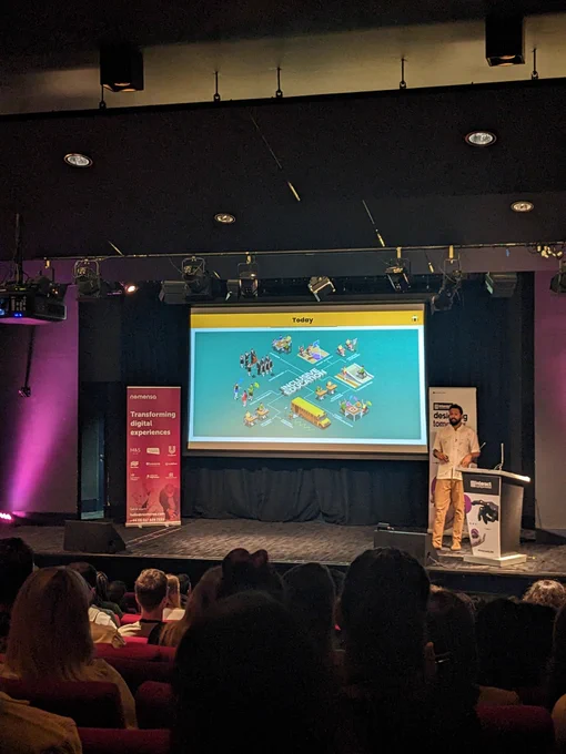 Iannish on stage at Interact London
