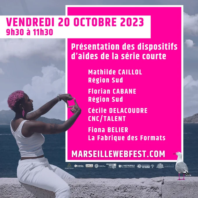 [𝗖𝗢𝗡𝗙𝗘𝗥𝗘𝗡𝗖𝗘] 𝗣𝗿é𝘀𝗲𝗻𝘁𝗮𝘁𝗶𝗼𝗻 𝗱𝗲𝘀 𝗱𝗶𝘀𝗽𝗼𝘀𝗶𝘁𝗶𝗳𝘀 𝗱’𝗮𝗶𝗱𝗲𝘀 𝗱𝗲 𝗹𝗮 𝘀é𝗿𝗶𝗲 𝗰𝗼𝘂𝗿𝘁𝗲
🗓️ Vendredi 20 Oct. de 9h30 à 11h30 à #Artplexe à #Marseille
🔗 Tout le programme & inscription gratuite :
https://bit.ly/mwf2023-programme
@cnctalent @laFabFor @MaRegionSud 