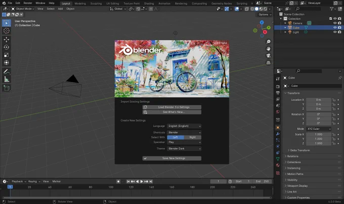 Blender 4.0 Beta screenshot