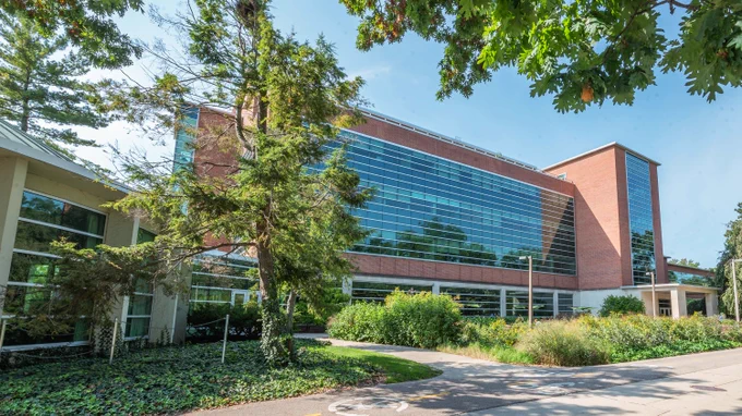 Erickson Hall on a sunny day. 