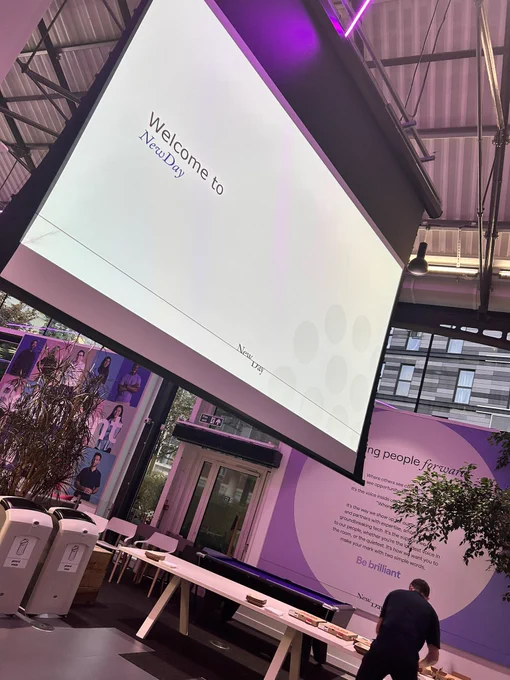 Screen with NewDay logo