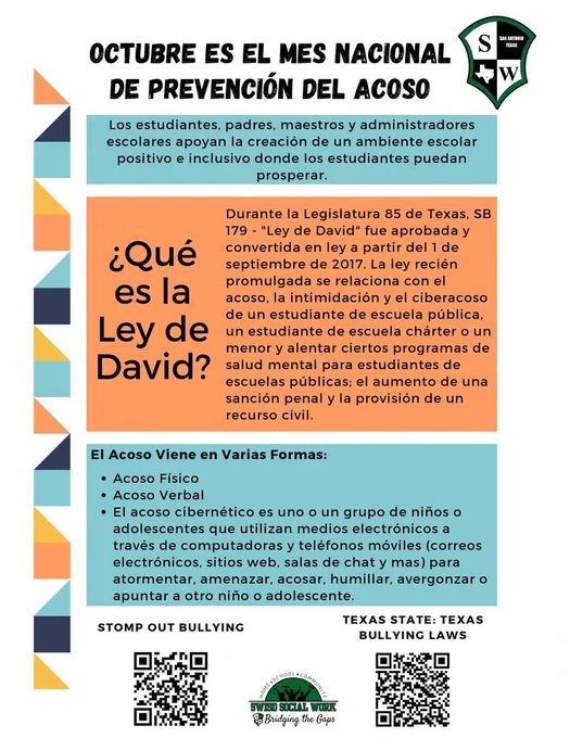 national bullying month spanish